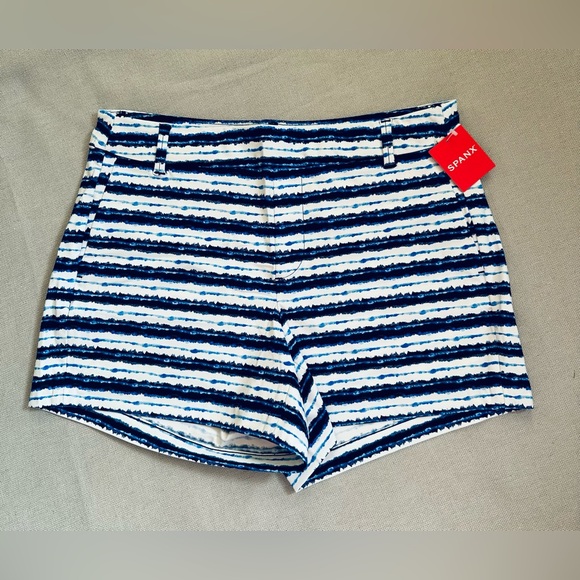 Spanx 4” Painted Stripe Sunshine Shorts New - Picture 4 of 8